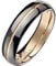 Mianova Band Ring Titan Wolfram Schwarz Rosegold IP Ehering Herrenring Damenring Partnerring Freundschaftsring Damen Herren Größe 71 (22.6)