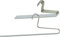 MAWA Hosenbügel, Set mit 10 platzsparenden Kleiderbügel, ideal für Jeans, Stoffhosen und Anzughosen, mit antirutschbeschichtetem Steg, 32 cm, Silber