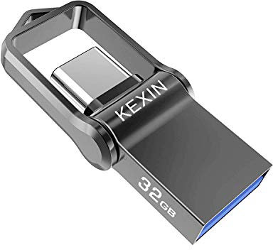 KEXIN Chiavetta USB C 32GB, Chiavetta 32 GB Pen Drive OTG per PC, Auto, TV, Smartphone Type C - Doppia Interfaccia USB A e C