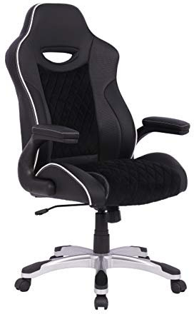 Alphason,AOC2282BLK,Silverstone PU Gaming chair with Microfibre centre and mesh,Black