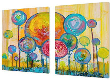 GIGANTE Copri-piano cottura a induzione – ENORME tagliere - Pezzo Unico (80x52cm) o Due Pezzi (40x52cm ognuno) Serie fantasy e fiabesca DD18