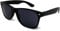 WS UK Black Lens Classic Sunglasses - Style Unisex Shades UV400 Protective Mens Ladies (Matte Black)