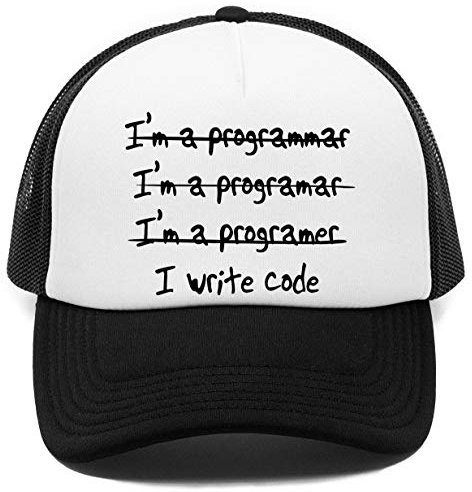 I Write No, Im A Programmer Kappe Baseball Rapper Cap