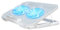 LIENS Laptop Cooling Pad - 11-17 Inch, White, Metal, 2 Fans, USB Powered, Adjustable Height, Compatible with Laptops 10-17 Inches