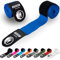 MADGON Boxbandagen in 3m 3,8m 4,5m für Männer und Frauen - Bandagen Boxen für Kickboxen, MMA, Boxer & Sparring mit Beutel - blau