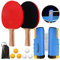 FBSPORT Tischtennis Set Profi, 2 Tischtennisschläger + Einziehbarem Netz + 6 Tischtennis-Bälle + 1 Tragetasche, Tischtennisschläger Set für Kinder Erwachsene Familien Erwachsene