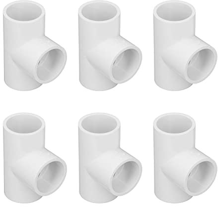 12 Pièces Connecteur en T à 3 Voies 20mm 25mm 32mm Connecteur de Tuyau en PVC Raccord de Tuyau pour la Distribution D'eau de Plomberie(25mm)