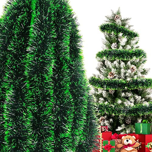 BETESSIN 6pz Ghirlanda Natalizia 12m Festone Natalizio Ghirlanda di Natale Decorazione dell'albero di Natale Capodanno Vacanze per Casa Interni ed Esterni Fai da Te