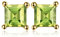 JewelryPalace Quadrat Schliff 0.7ct Echt Peridot Ohrstecker Silber 925 Damen, Grün Schmuck Set, Ohrringe Silber Edelstein Mädchen, Ohrstecker Silber klein mit Stein Frauen Vergoldet