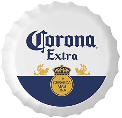 Kompatibel mit Corona Vintage Metallblech Extra Schilder Flaschenverschluss Wandschild Poster Cafe Bar Pub Club Wand Home Decor 13,8 Zoll