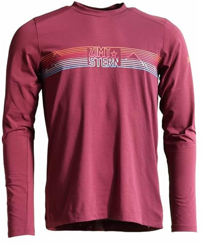 Zimtstern Herren TrailFlowz Longsleeve, Windsor Wine, S
