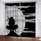 LUORU 3D Manga Vorhänge Abdunkelnd mit ösen 200x160 cm Polyester Scheibengardinen Ninja-Mond Gardinen Blickdicht 2er Set Schallschutz Vorhang für Kinderzimmer Wohnzimmer Schlafzimmer