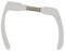 MICEL - 01815 - Juego de Manilla doble interior/exterior sin placa, para puerta en aluminio con maneta recta, Acabado blanco, 110 x 38 mm
