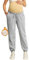 Maacie Pantalon de grossesse doublé en polaire douce avec poches pour l'entraînement et le sport, gris, S