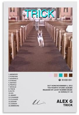 lugEMa Alex G Poster Trick Musikalbum Leinwand Kunst Malerei Dekor Wandposter Schlafzimmer Fitnessstudio dekoratives Geschenk 30 x 45 cm