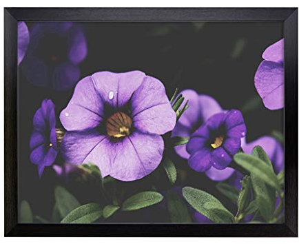 Lap Tray with Cushion | Purple Flowers | Padded Bean Bag Cushion | For Eating, Working, Crafting, Laptop | Portable Table Desk