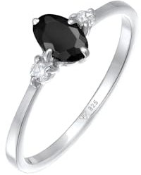 Elli Ring Damen Verlobungsring Oval mit Zirkonia Kristallen 925 Sterling Silber