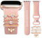 CeMiKa Blumengravierte Armbänder Kompatibel mit Apple Watch Armband 42mm 44mm 45mm 49mm für Damen, Silikonband & Dekorative Apple Watch Charms für iWatch Series 9 8 7 6 5 4 3 2 1 Ultra Ultra 2