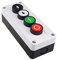Interruttore a pulsante da 22 mm Scatola interruttore impermeabile di controllo bianco 4 fori con pulsante di arresto a freccia Scatola di controllo industriale 165 * 68 mm interruttore industriale (