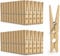 MAGNA RETAIL 100 Bamboo Pegs Strong 7.2cm Wooden Clothes Pegs for Washing Line Wooden Pegs for Crafts & Hanging Photos Eco-Friendly Strong Laundry Washing Pegs, M017-M-100