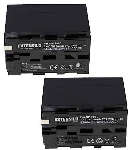 EXTENSILO 2x batteria compatibile con Nikon VM7200, VM720 fotocamera (7800mAh, 7,4V, Li-Ion)