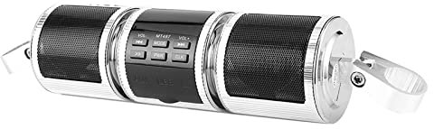 KIMISS Altoparlante Stereo per Moto Impermeabile Senza Fili Lettore MP3 Radio USBSD