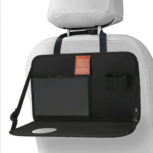 Generisch Escritorio para volante, organizador de asiento trasero con bandeja, bandeja para coche, bandeja para el volante con bandeja plegable para mesa, bolsa de almacenamiento, organizador de coche