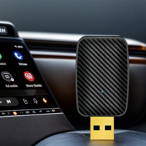 JUCHRZEY Wireless Carplay for Android Auto Adattatore USB Dongle BT WiFi Plug and Play Assistente vocale for OEM Wired Carplay for modelli di auto Android Auto