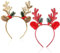 2 Stück Haarreif Weihnachten Mit Glitzer Rentier Geweih, Weihnachtsbaum, Pilzglocken und Pelzkugeln - Für Kinder und Frauen, Weihnachts Party Haarschmuck