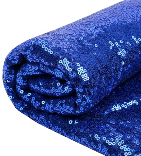 YIEMI Dark Purple glitze Pailletts Meterware DIY 1 Yard | Funkelnder Stoff für Weihnachten, Mode, Deko & Tischdecken