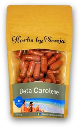 Beta Carotene 100 mg *60 Capsule - Beta Carotene Altamente Concentrato - Complesso di Beta Carotene che illumina il sole come acceleratore dell'abbronzatura