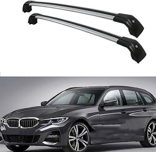 LIAOAL DachträGer RelingträGer für BMW 3er G21 Touring 5-TüRer 2020 2021, Autodachträger Querstangen aus Aluminium für Fahrradträger, Dachboxen, Skihalter.