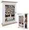 wocpvm Armoire a Clef Murale Boîte à clés avec Motif Arbre de Vie Boîte à clés en Bois avec Porte et 6 Crochets Armoire à clés en Bois pour entrée, Chambre, Couloir - Blanc - 22 x 7 x 28,5 cm