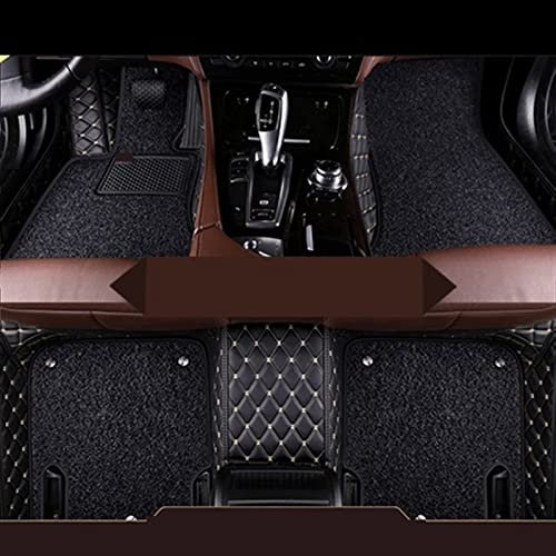 NYSQOFMB Automatten Für Morris Für Garagen Für Mg Hs 2020 2019 2018 Auto-Fußmatten Automobile Custom Car Carpets Auto Foot Pads Cover(Schwarzbeige,6 pcs)