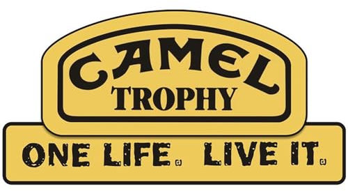 Aufkleber Auto-Aufkleber-Dekor-Motorrad-Abziehbilder Camel Trophy Aufkleber Dekorative Accessoires Kreative Sonnenschutz Wasserdicht PVC, 1. 3cmx7cm.(Yellow)
