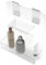 Agplex Porta Shampoo Doccia in Acrilico Trasparente, Struttura Monoblocco Resistente, Porta Sapone Senza Forare, Adatto a Box Doccia con Spessore 6-15mm, Elegante e Facile da Installare