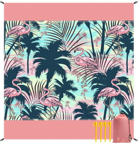 Bseical Stranddecke Sandfrei 280x300 cm, Strandmatte XXL Wasserdicht & Sandabweisend, Ultraleicht & Kompakt Mit Tragetasche für Strand, Picknick, Camping, Garten - Weich & Reißfest