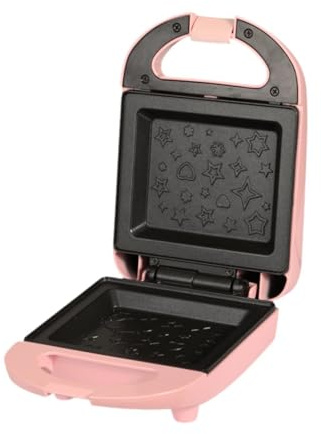 F Fityle Sandwich Maker Panini Machine EU -Stecker Nicht -Steckdosen -Teller -Verschleiß resistent, Küchengeräte, leicht zu reinigen für Schinken Eierbüro, Rosa