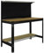 PRORGEAL Werkbank Buffalo mit Werkzeugwand und Ablage | HxBxT 84x120x61cm | Traglast 600kg | Anthrazit | Werktisch Arbeitstisch Werktisch