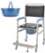TsoLay Fauteuil Roulant Percé, Chaise De Toilette Pliante avec Accoudoirs Et Repose-Pieds, Hauteur Réglable sur 4 Niveaux, Capacité De Charge De 150 Kg, pour Usage Domestique