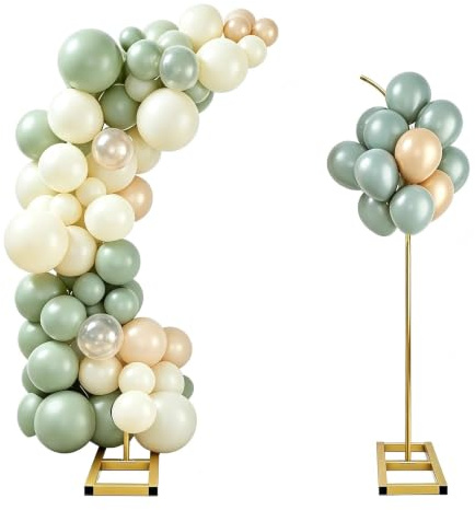 Half Arch Balloon Stand, 2.4M+2M Wedding Arch, Metal Balloon Arch Stand