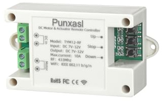 WiFi Elektrischer Linearantrieb-Controller, DC Motor Smart Switch, Vorwärts- und Rückwärtsrelais, Smart Life APP, Timer, Kompatibel mit Alexa und Google Home, DC12V 24V 32V