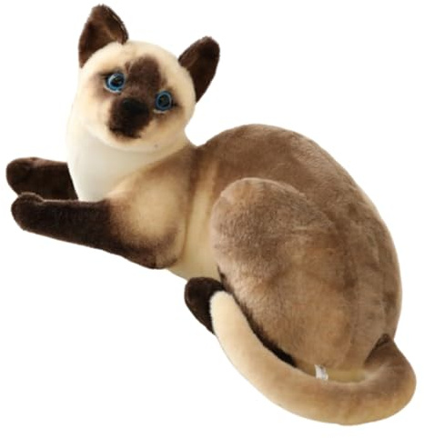 Xiyocadt Katze Kuscheltier, PlüSchtier Katze, Siamkatzen, Tabbykatzen. AußErgewöHnlich Flauschig Und Weich Im Griff, FüR Jungen Und MäDchen GleichermaßEn Geeignet. (40cm,Siamkatze-A)