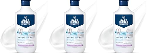 Salthouse Totes Meer Therapie Creme-Dusche, mit Aloe Vera & Mandelöl, für sehr trockene Haut und Spannungsgefühle, 250ml (Packung mit 3)