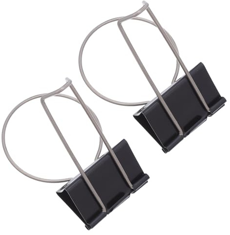 BESPORTBLE 2pcs Clip-on Cup Holder for Desk Edge, Multifunctional Clamp Beverage and Coffee Mug Holder, Long Tail Design for Home Office and Workspace Organization