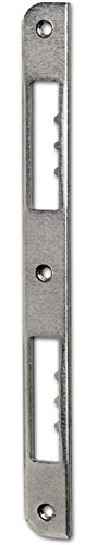 Schließblech gerade einseitig abgerundet, 210 x 20 x 3 mm, Stahl verzinkt