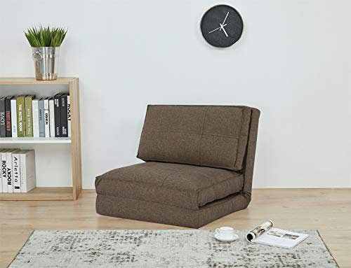 ARTDECO Schlafsessel Jugendsessel Gästebett Bettsessel Stoffbezug (groß, Rind)