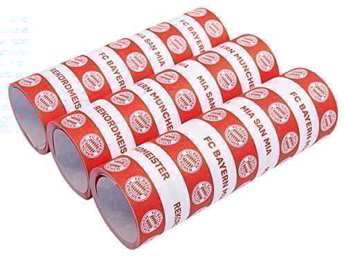 Amscan 9906518 - FC Bayern München Luftschlangen, 3 Stück, Größe 1,4 x 400 cm, aus Papier, perfekt für das Fest beim Fanclub oder die Fußball-Mottoparty, Partyzubehör