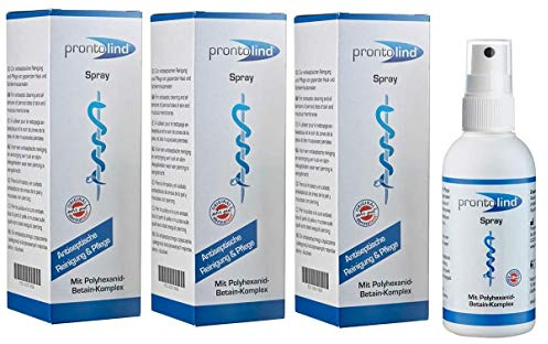 Prontolind Spray 3X 75 ml Antiseptic & Antibacterial Cleaning | Pack of 3, for Cleaning and Maintaining Piercings, Tunnels and Body Modifications, Regular Hygiene and Aftercare Routines