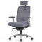 Duwinson Ergonomic Home Office Chair With 4-Way Adjustment Armrest, Mesh Computer Desk Chair, Reclining Adjustment Back Support, Adjustable Headrest, Padded Lumbar Support (Grey-UE)